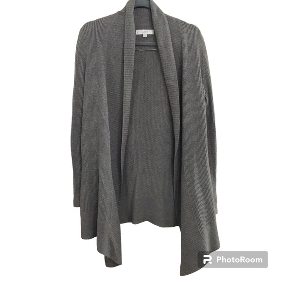 Loft Women’s Brown Open Front Camel Hair Blend Cardigan Size M - Picture 1 of 6